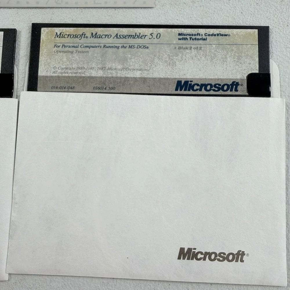 Microsoft Macro Assembler 5.0 MS-DOS Software‎ 5.25